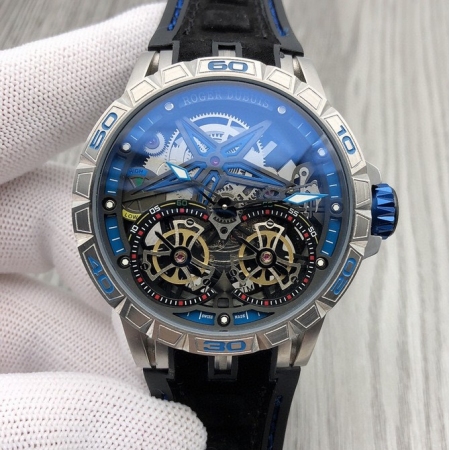 罗杰杜彼(豪爵) Excalibur46系列全镂空陀飞轮男士腕表 尺寸46mm