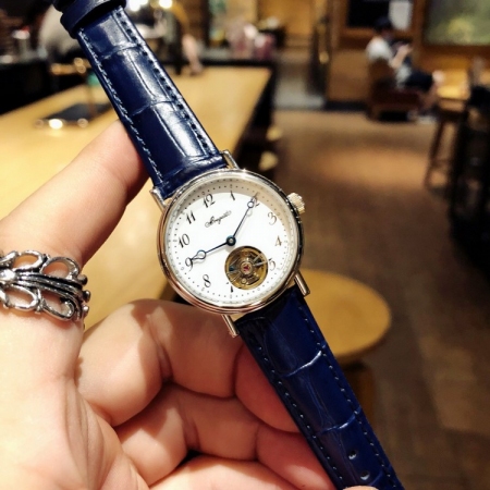 宝玑(Breguet)经典系列镂空飞轮女士机械手表