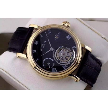 百达翡丽（Patek Philippe）18K黄金星辰陀飞轮机械男士手表