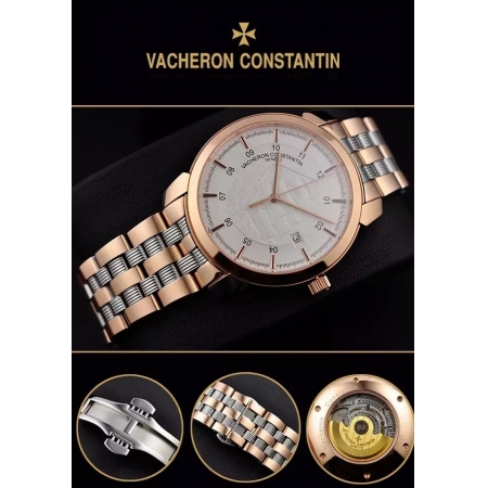 江诗丹顿（Vacheron Constantin）传承系列 瑞士三针全自动机械手...