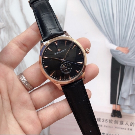 积家（Jaeger-LeCoultre）大师系列月相三针男士机械腕表