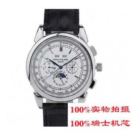 【百达翡丽Patek Philippe】多功能机械机芯表盘 皮带机械男表BDFL-029